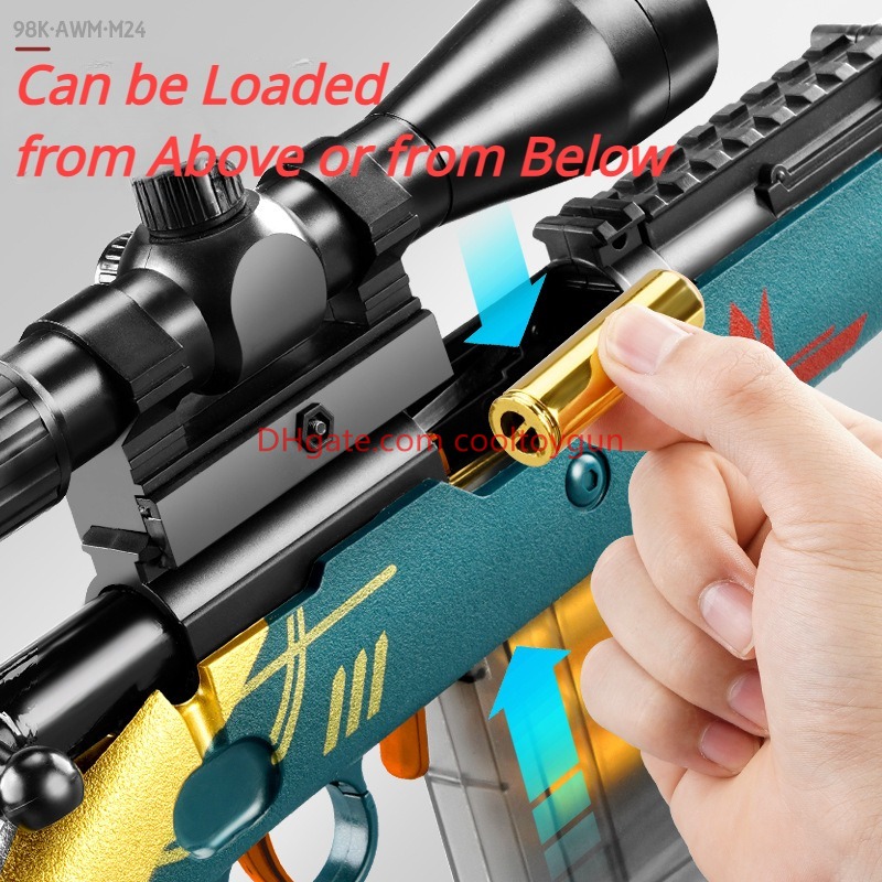 DIY Sniper Rifle Soft Bullets with Scope Assembleable Shell Ejection Manual Foam Dart Suction Cup Toy Gun Outdoor Cs Game Prop Toy for Adult Birthday 