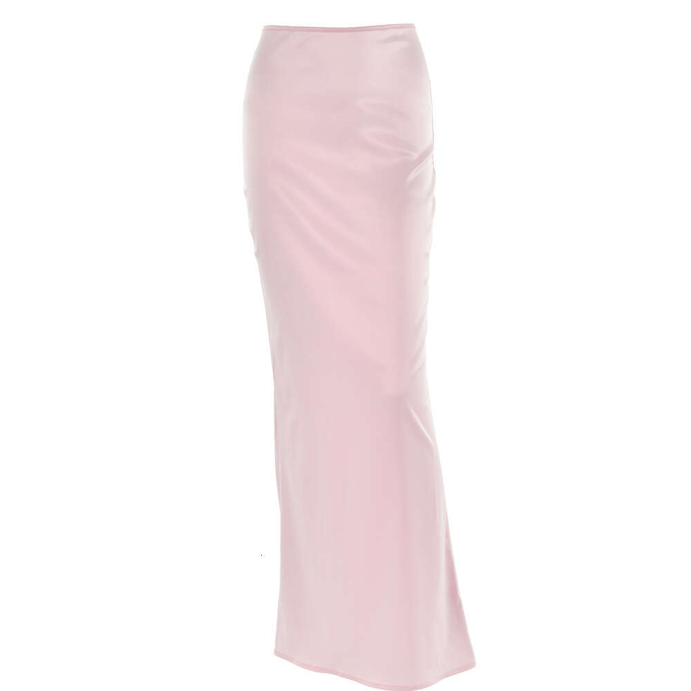 Summer 2024 Hot Selling New Fashionable and Sexy Versatile Wrapped Hip Long Satin Half Skirt F51031
