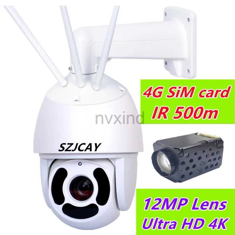 IP Cameras Infrared 500m wireless WiFi 12MP 4K 990x zoom PTZ IP camera 4G Sim card outdoor high-speed dome PTZ 8MP POE CCTV surveillance camera J24112