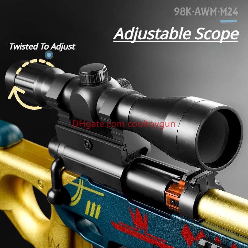 DIY Sniper Rifle Soft Bullets with Scope Assembleable Shell Ejection Manual Foam Dart Suction Cup Toy Gun Outdoor Cs Game Prop Toy for Adult Birthday 