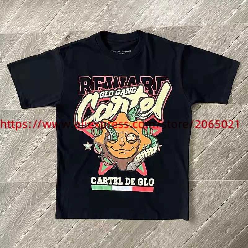 Men's T-Shirts Glo Gang Boyz T-Shirt Men Women Short Slves T Digital Direct Spray Printing T Shirt T240508