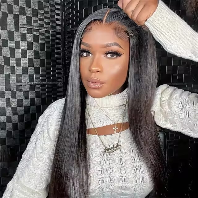 V Part Wig Yaki Straight Human Hair No Leave Out Glueless Upgraded for Women,10A Yaki Straight V-part Wigs V Shape Clip in Half Wig Ready to Go 150% D
