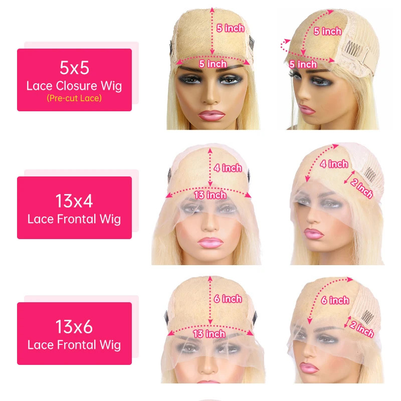 13x4 Bob Frontal Wigs 1B 613 Ombre Blonde Straight Brazilian Lace Front Human Hair Wig Pre Plucked Short Wigs For Black Women