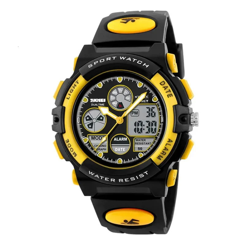 Fashion Kids Wristwatch Children Multi Function Sport Dual Display Watches Waterproof Digital Wacth for Students 240428