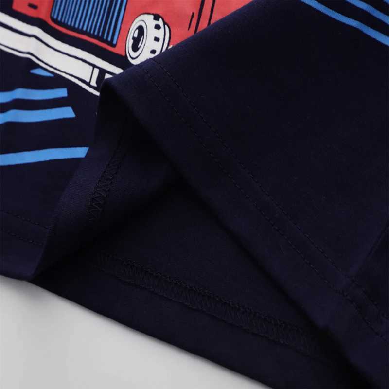 T-shirts TUONXYE Summer Boys Short Sleeve T-shirts Tops Clothes Fire Truck Pattern Children Clothing Kid Cotton Outfit 2-8YearsL24729