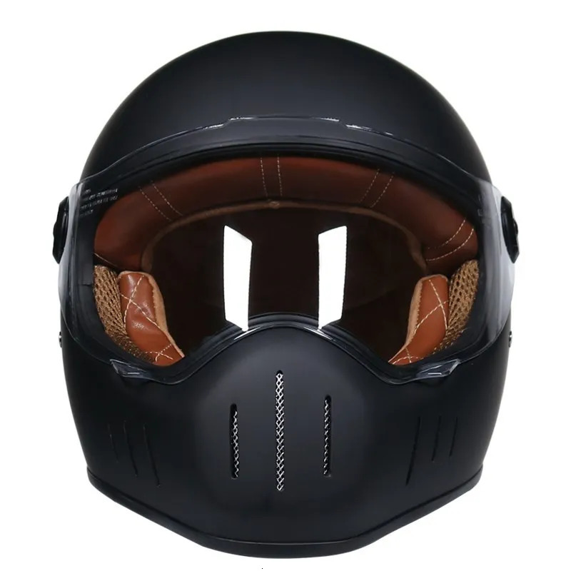 Thompson Motorcycle Helmet Full Face casco moto Vintage Chopper Retro capacete de motocicleta 240509
