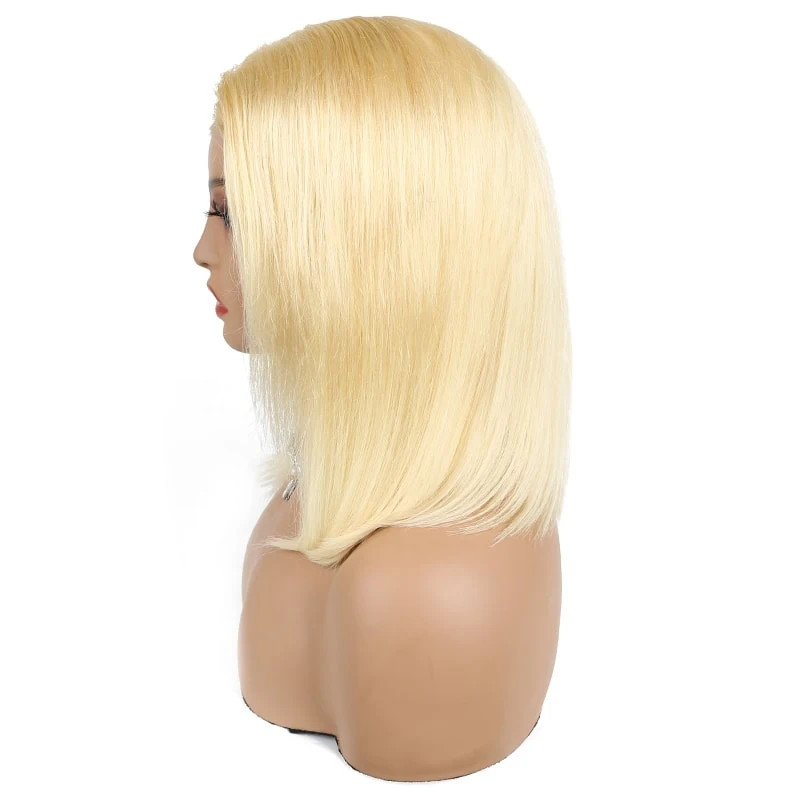 13x4 Bob Frontal Wigs 1B 613 Ombre Blonde Straight Brazilian Lace Front Human Hair Wig Pre Plucked Short Wigs For Black Women