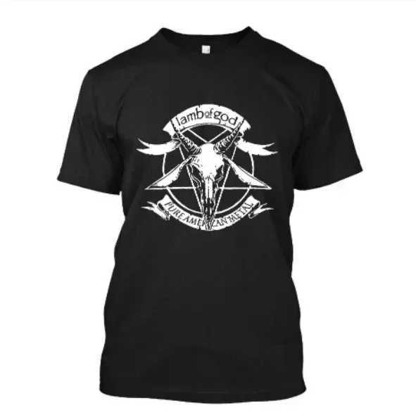 Men's T-Shirts Lamb of God Heavy Mental Band T-shirt Mens 100% Cotton Tshirt Summer Short Slve Graphic T-shirt Harajuku Strtwear T Shirts T240508