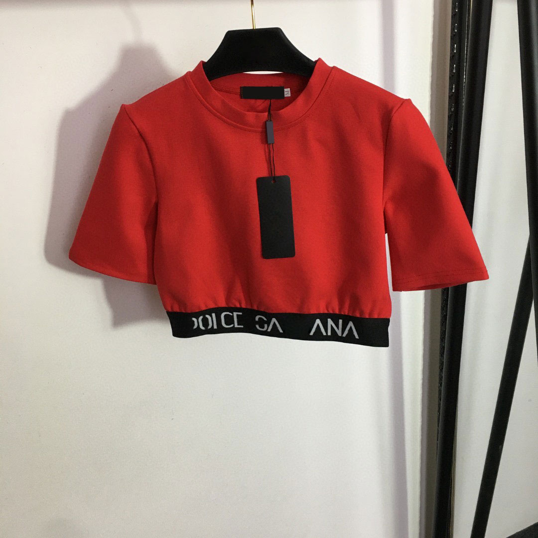 2024 Designers T-shirts Fashion T Shirts Women ladies top blouse crop top tops tank Clothing New letter webbing Short crop short sleeve T-shirt top Bl
