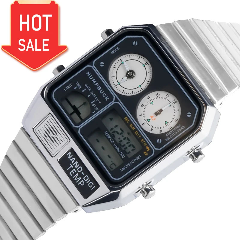 HUMPBUCK Adventure Awaits Premium Waterproof Watch Day of the Week Chronograph Outdoor Exploration 240428