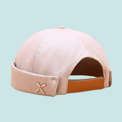 Men Street Casual Docker Sailor Biker Hat Loop Beanie Brimless Cap Fashion Unisex Pumpkin Vintage Navy Beanies