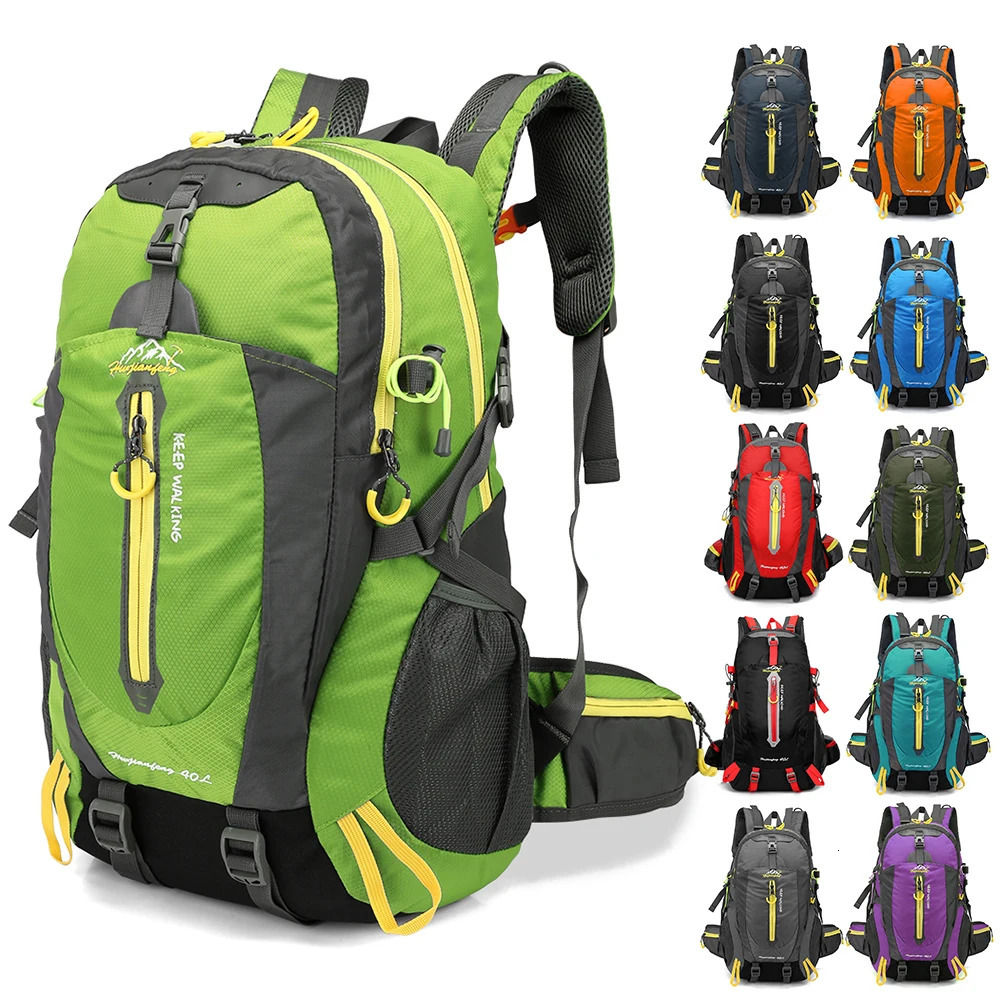 40L Water Resistant Travel Backpack Outdoor Camping Hiking Laptop Daypack Trekking Climb Back Bags For Men Women Sport Bag 240416