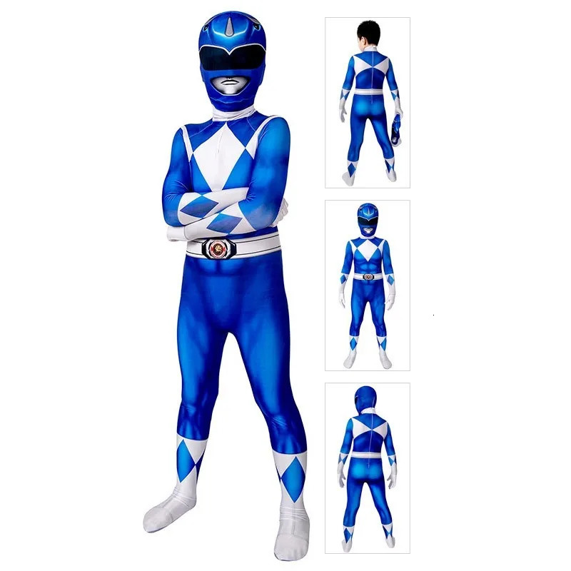 Fantasia Power Samurai Rangers Cosplay Costume Adult Kids Morpher Mighty Morphin Mask Jumpsuit Zentai Suit Halloween 240510