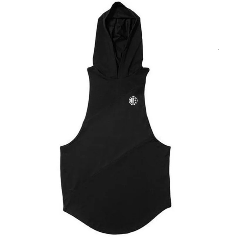 Bodybuilding Stringer Tank Top with hooded Mens Gyms Clothing Fitness Mens Sleeveless Vests Cotton Singlets Muscle Tankops 240429