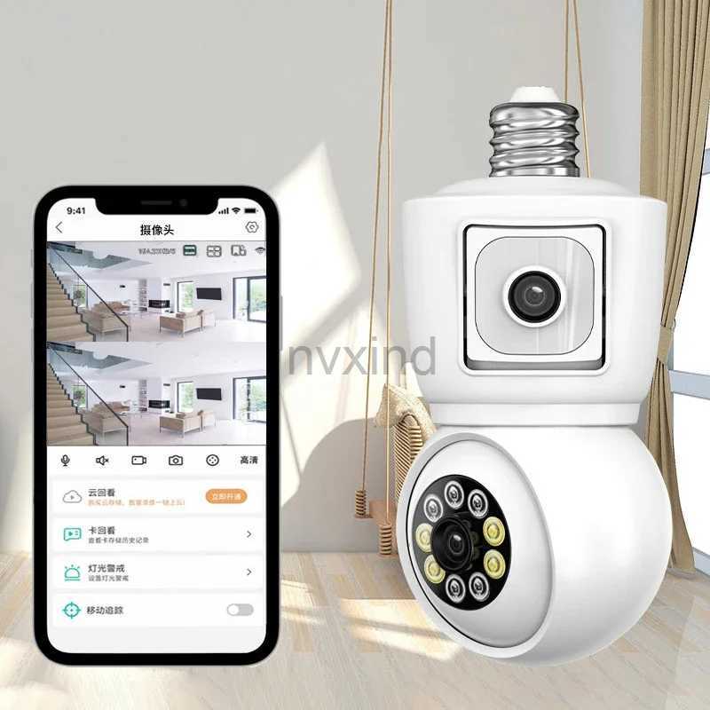 IP Cameras 6MP high-definition diode safety monitor that can communicate with home wireless network cameras Wifi smart light bulb cameras d240510