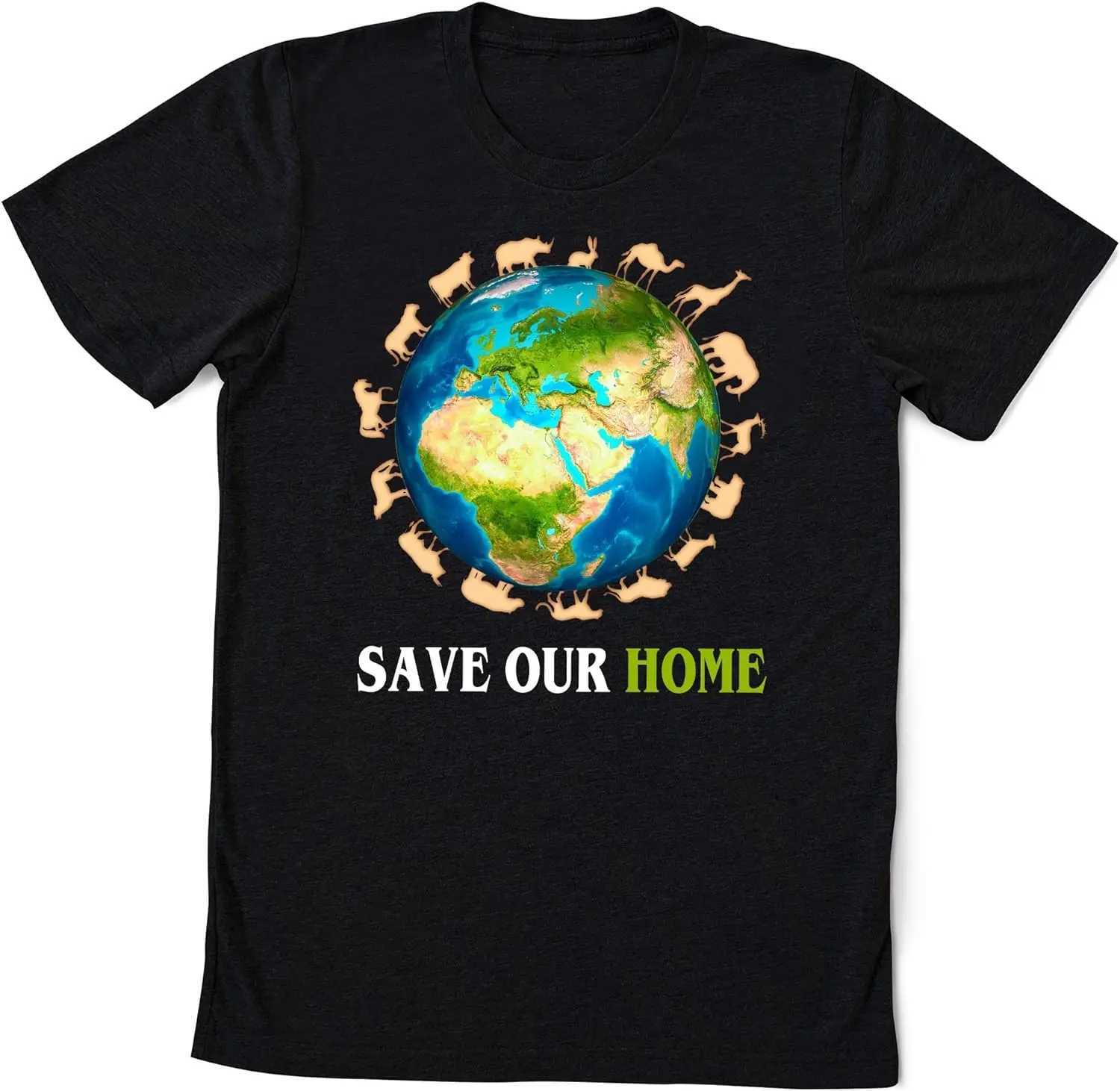 Women's T-Shirt Save Our Homeland Animals Wildlife Conservation Earth Day Save Earth Shirts Earth Day Awareness Leisure Summer Unique O-Neck T Y2