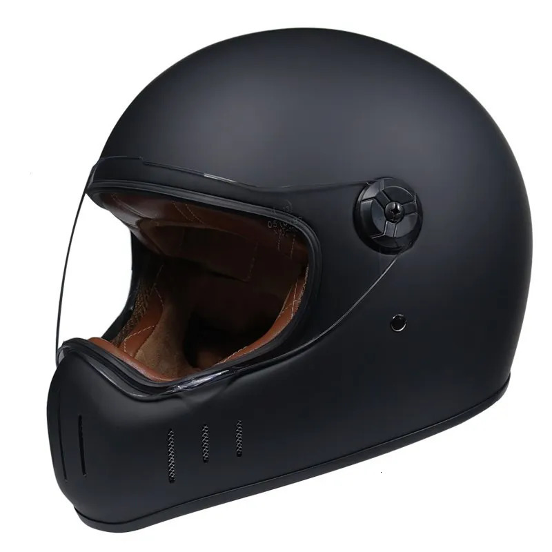 Thompson Motorcycle Helmet Full Face casco moto Vintage Chopper Retro capacete de motocicleta 240509