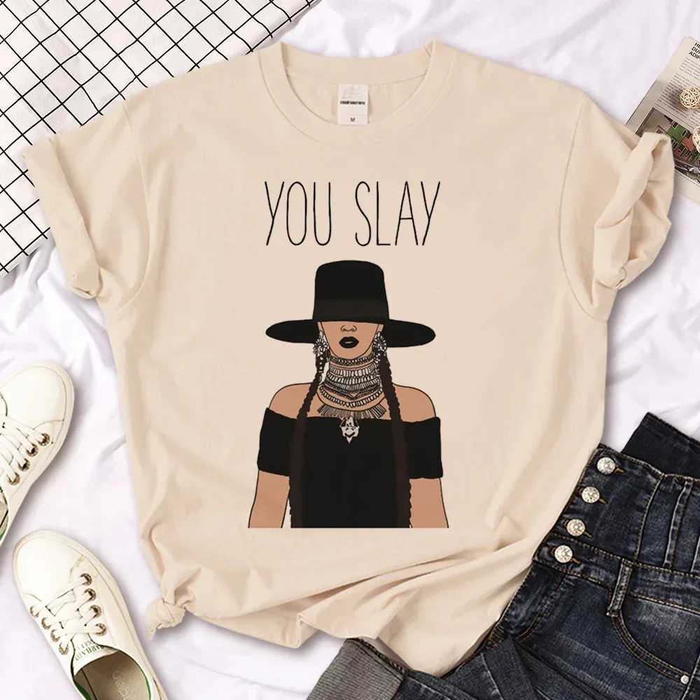 Women's T-Shirt Beyonce T Shirt Women Japanese 2000s Style Y2k Strtwear Clothes Summer Tops Graphic O-Neck Casual Soft Creative Leisure Ts Y24050
