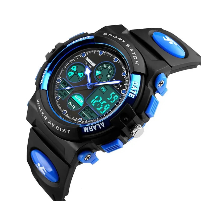 Fashion Kids Wristwatch Children Multi Function Sport Dual Display Watches Waterproof Digital Wacth for Students 240428