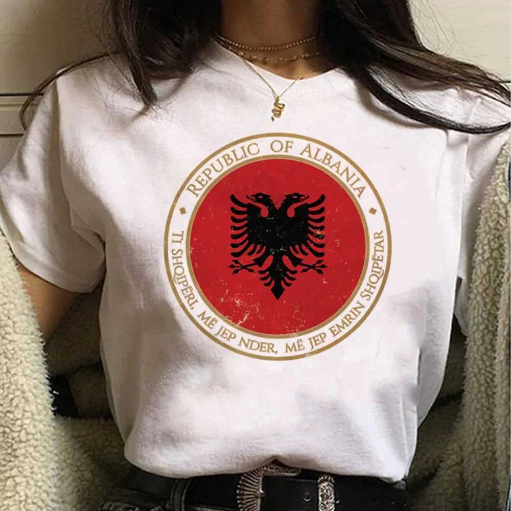 Women's T-Shirt Albania T Shirt Women Strtwear Anime Fashion Girl Strtwear Anime Womens Tops Harajuku Graphic Clothing Female Casual T Y240509