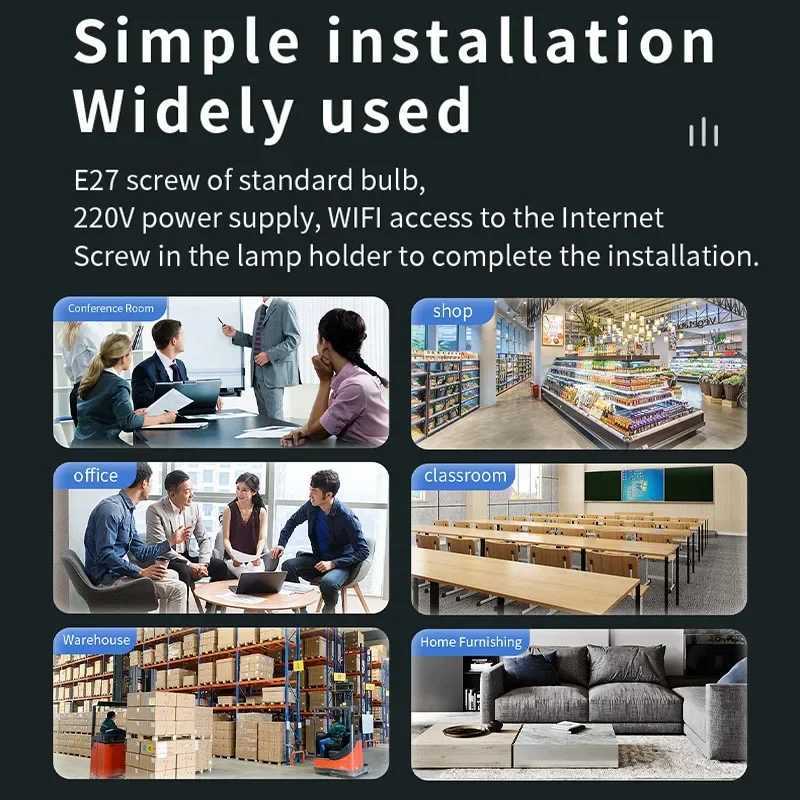 IP Cameras 2.4G 5G WiFi E27 bulb monitoring IP camera night vision wireless home 2MP CCTV security camera 4x digital zoom video Indoo d240510