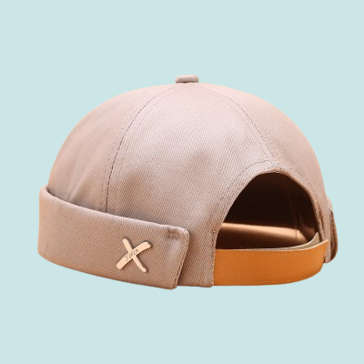 Men Street Casual Docker Sailor Biker Hat Loop Beanie Brimless Cap Fashion Unisex Pumpkin Vintage Navy Beanies