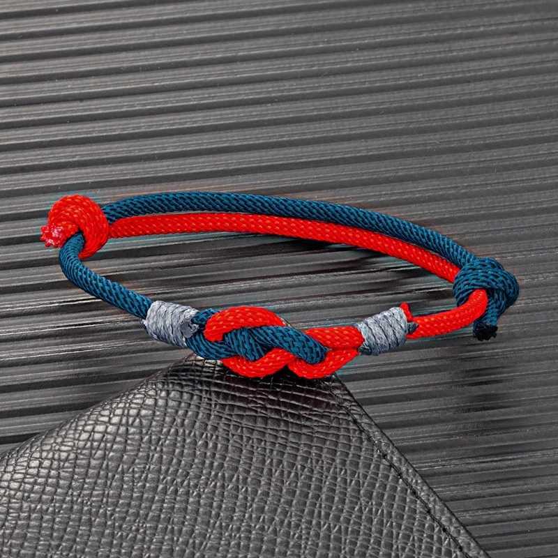 Charm Bracelets MKENDN Lucky Men Women Sauvignon Blanc knot Rope Bracelet For Lovers Distance Couple Bracelet Minimalist Yoga Meditation Gifts Y240510