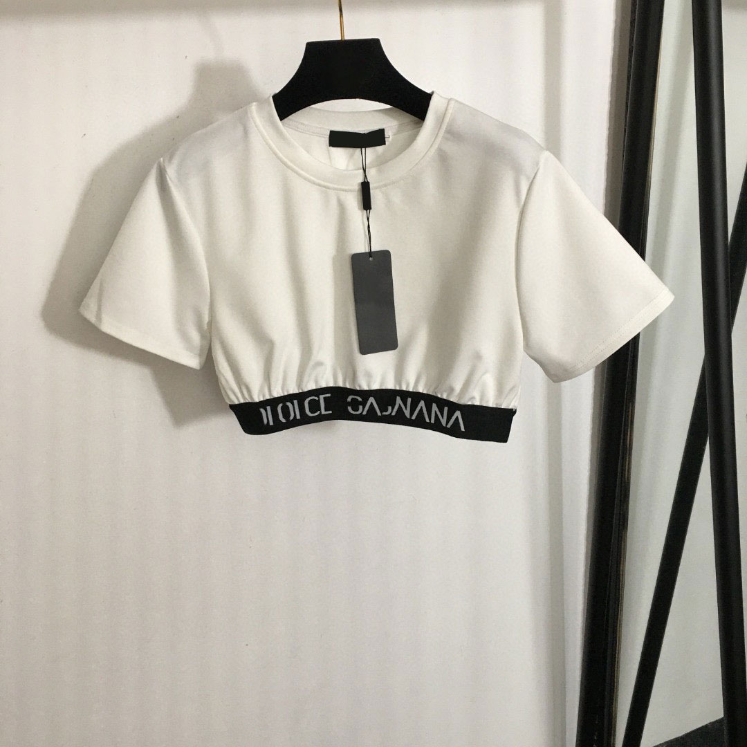 2024 Designers T-shirts Fashion T Shirts Women ladies top blouse crop top tops tank Clothing New letter webbing Short crop short sleeve T-shirt top Bl