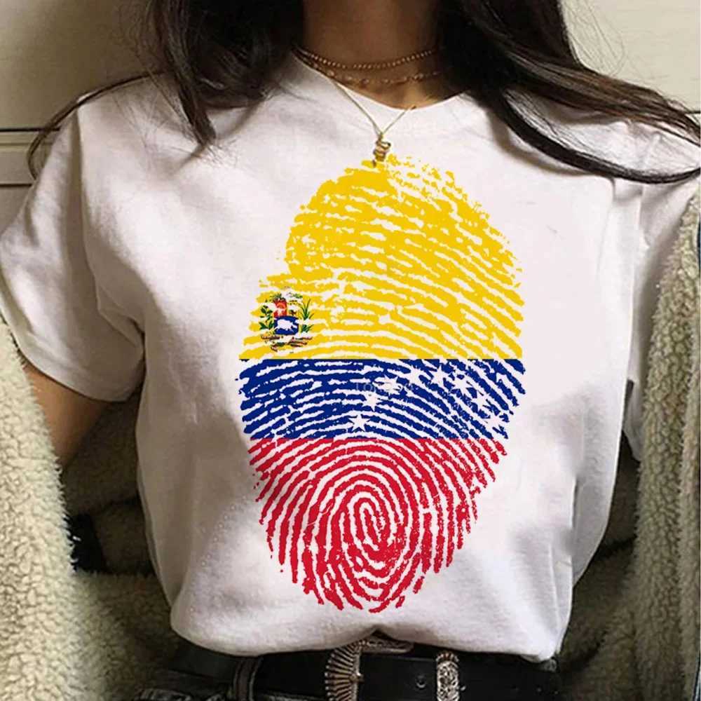 Women's T-Shirt Venezuela T-shirts Women Strtwear Female 2000s Strtwear Clothes Womens Tops Harajuku Graphic Clothing Female Casual T Y240509