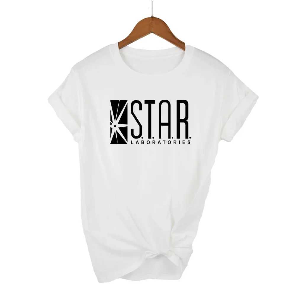 Women's T-Shirt New Fashion Summer T Shirt Funny American Drama The Flash Short Top STAR Laboratories Women Comic Books TV Star Casual T Y240509