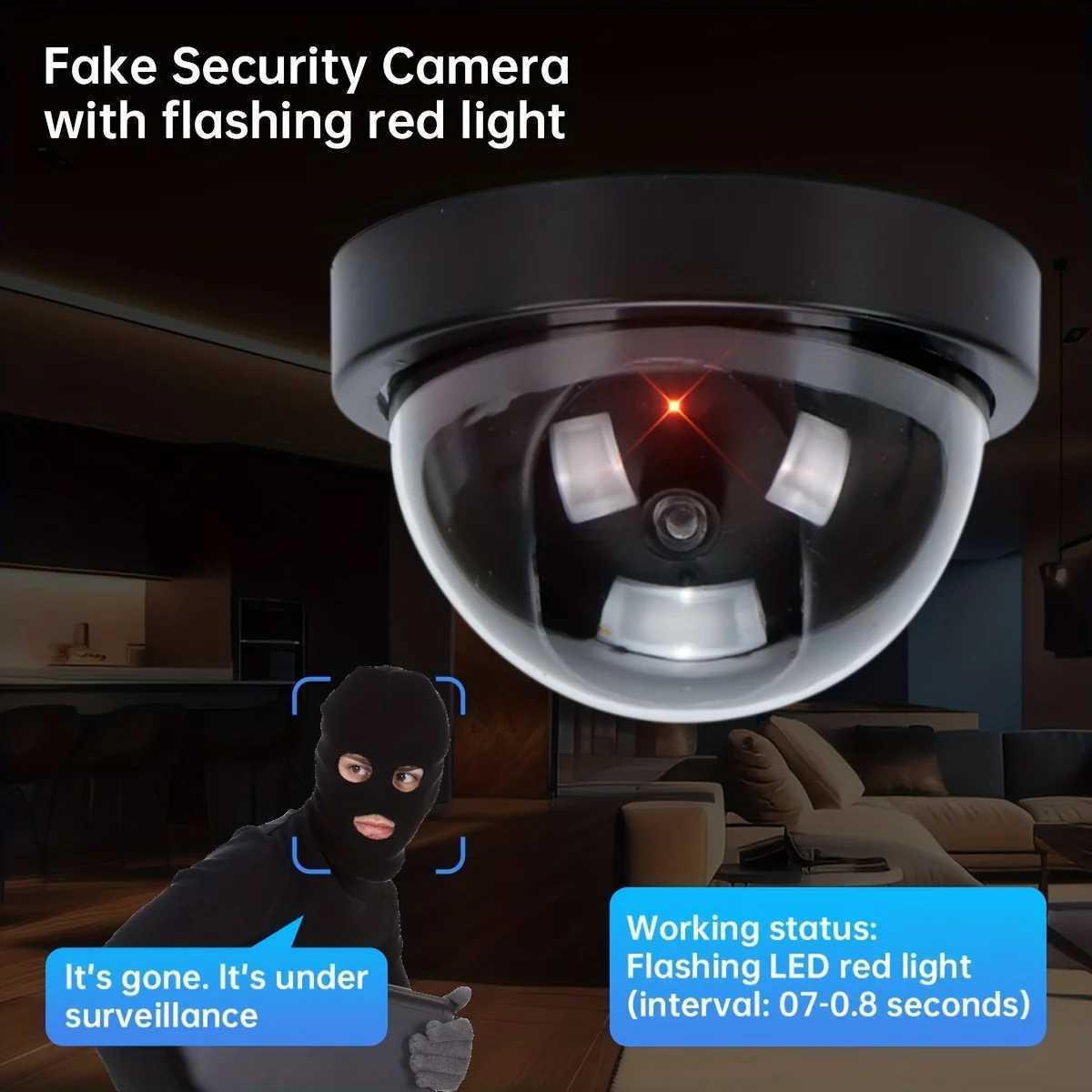 IP Cameras JOOAN dome camera virtual waterproof and secure CCTV monitoring camera with flashing red LED light outdoor indoor analog camera d240510