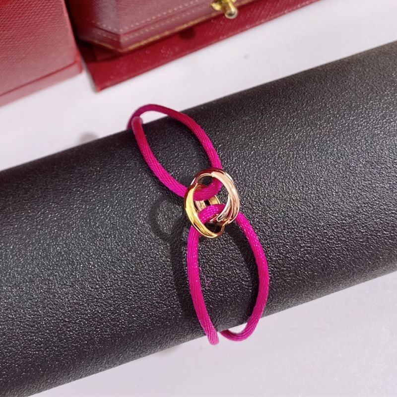 for womens Fashion bracelet Mens 316L Stainless Steel Trinity ring string Bracelet three Rings hand strap couple bracelets Z260313