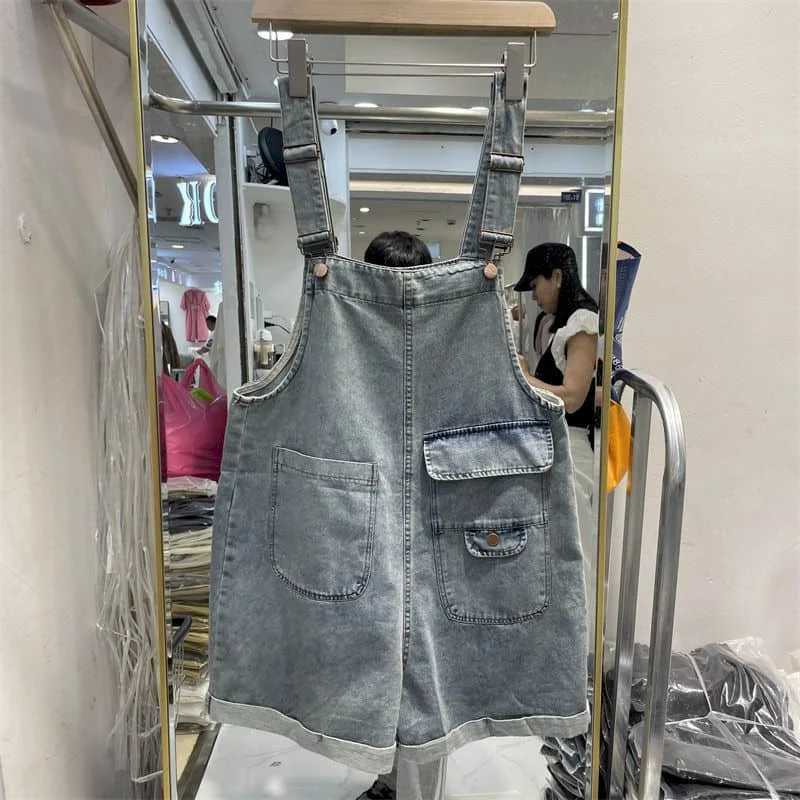 Women's Jumpsuits Rompers Denim Jumpsuits Korean Fashion Playsuits One Piece Outfits Women Clothing Oversized Vintage Shorts Casual Thin Wide Leg