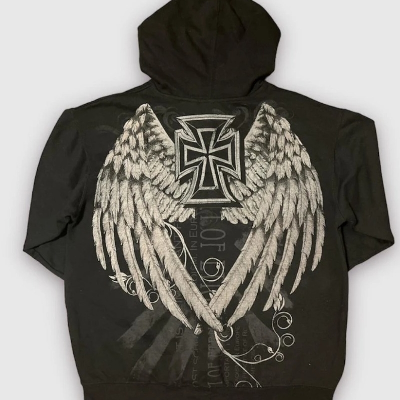 Y2K vintage Skull Letter Print Casual baggy Hoodies for Women Fashion Trend Hip Hop Punk Goth Oversized Sweatshirts Niche 240428