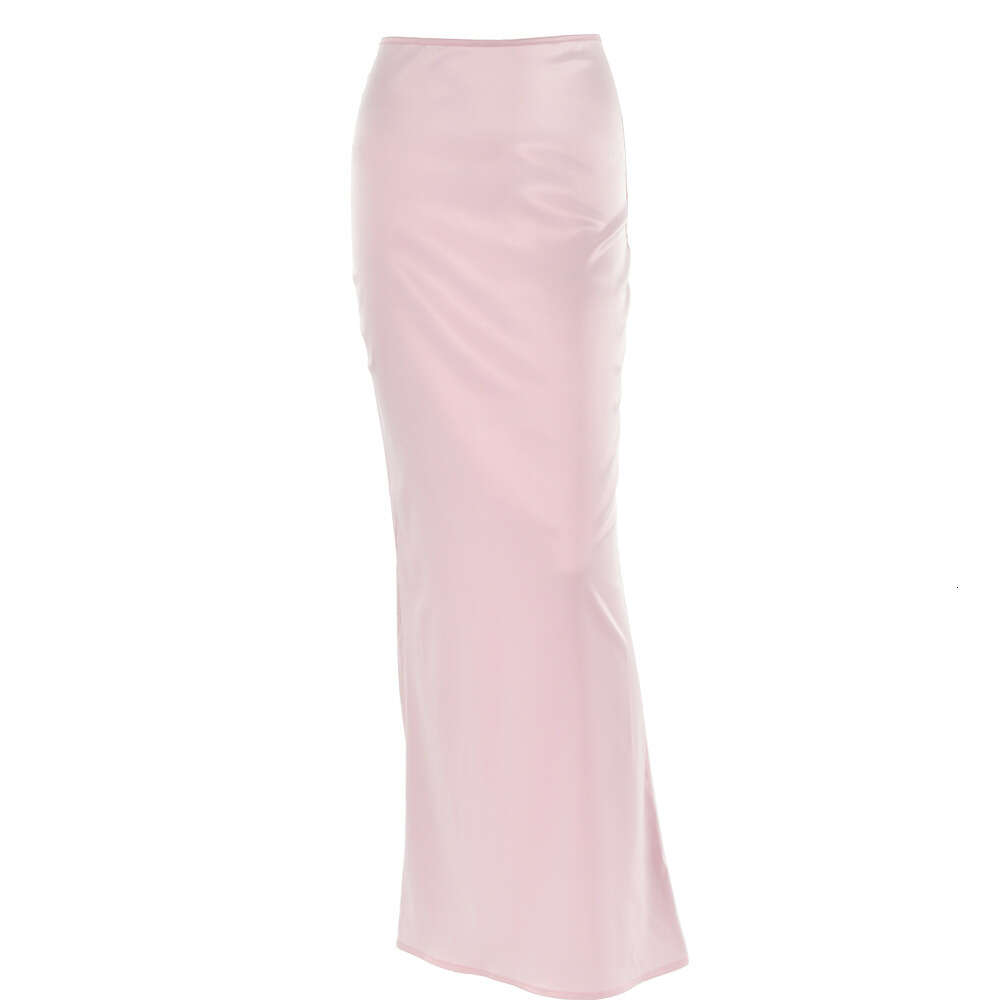Summer 2024 Hot Selling New Fashionable and Sexy Versatile Wrapped Hip Long Satin Half Skirt F51031