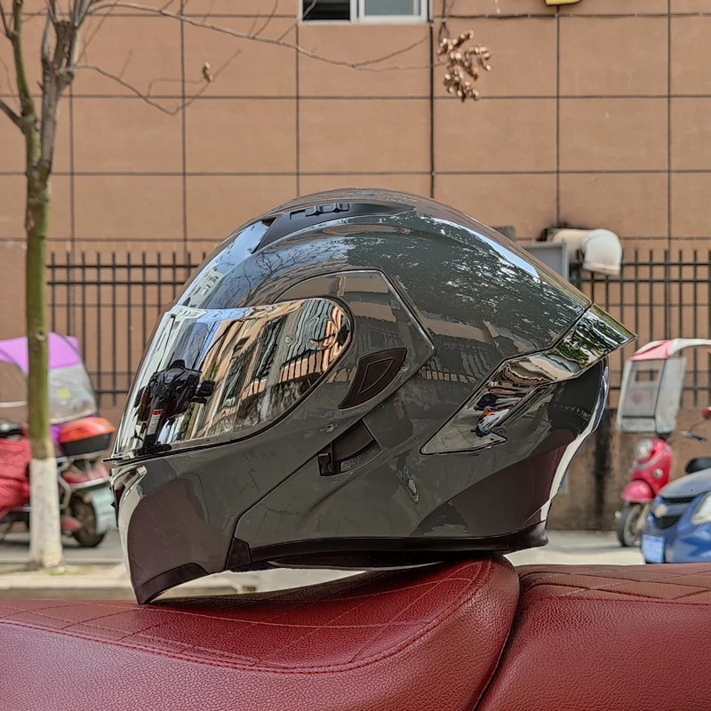 Flip Up Motorcycle Helmet Double lens full face helmet High quality DOT approved Moto cascos motociclistas capacete 240509