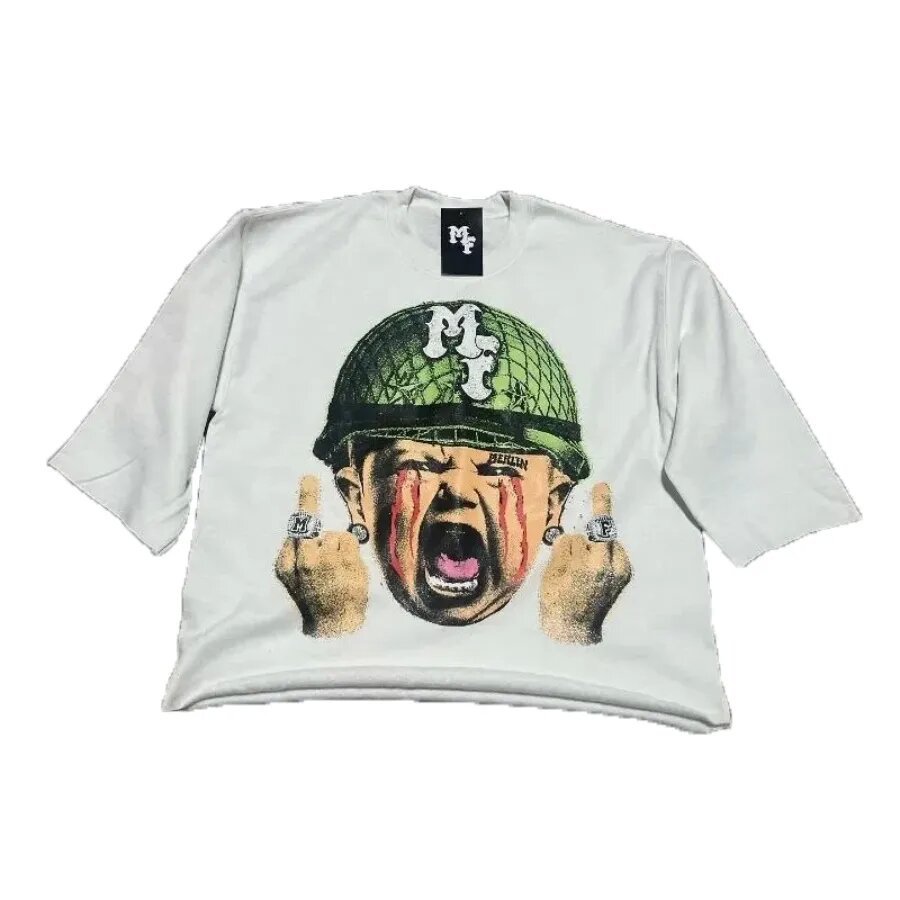 Men's T-shirt Graphic Printed Retro Y2K Cartoon Harajuku Style Cotton Shirts Shorts Sleeves Summer Streetwear Tops XJ260131