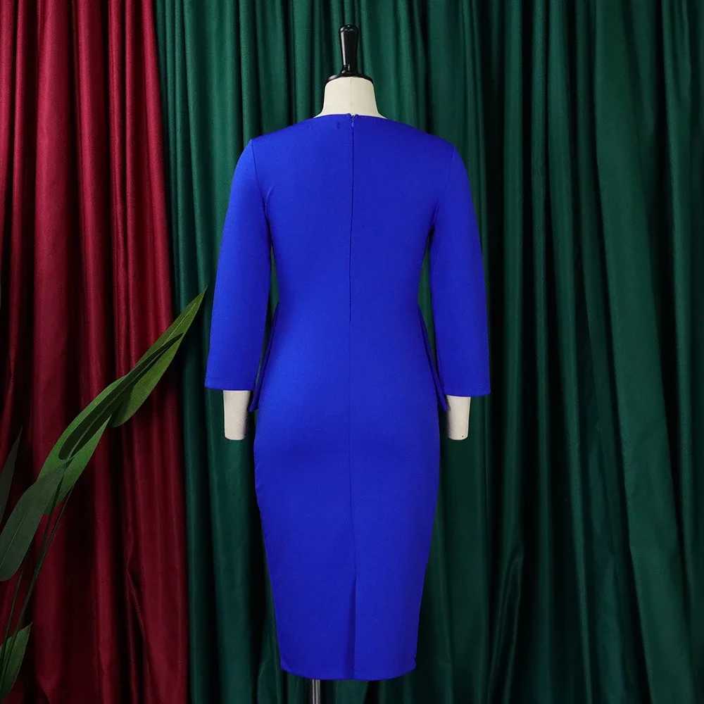 Plus size Dresses Latest Design summer Solid Color Elegant Official Dresses For Ladies Office Dresses Women Formal Work Carr Dresses Y240510
