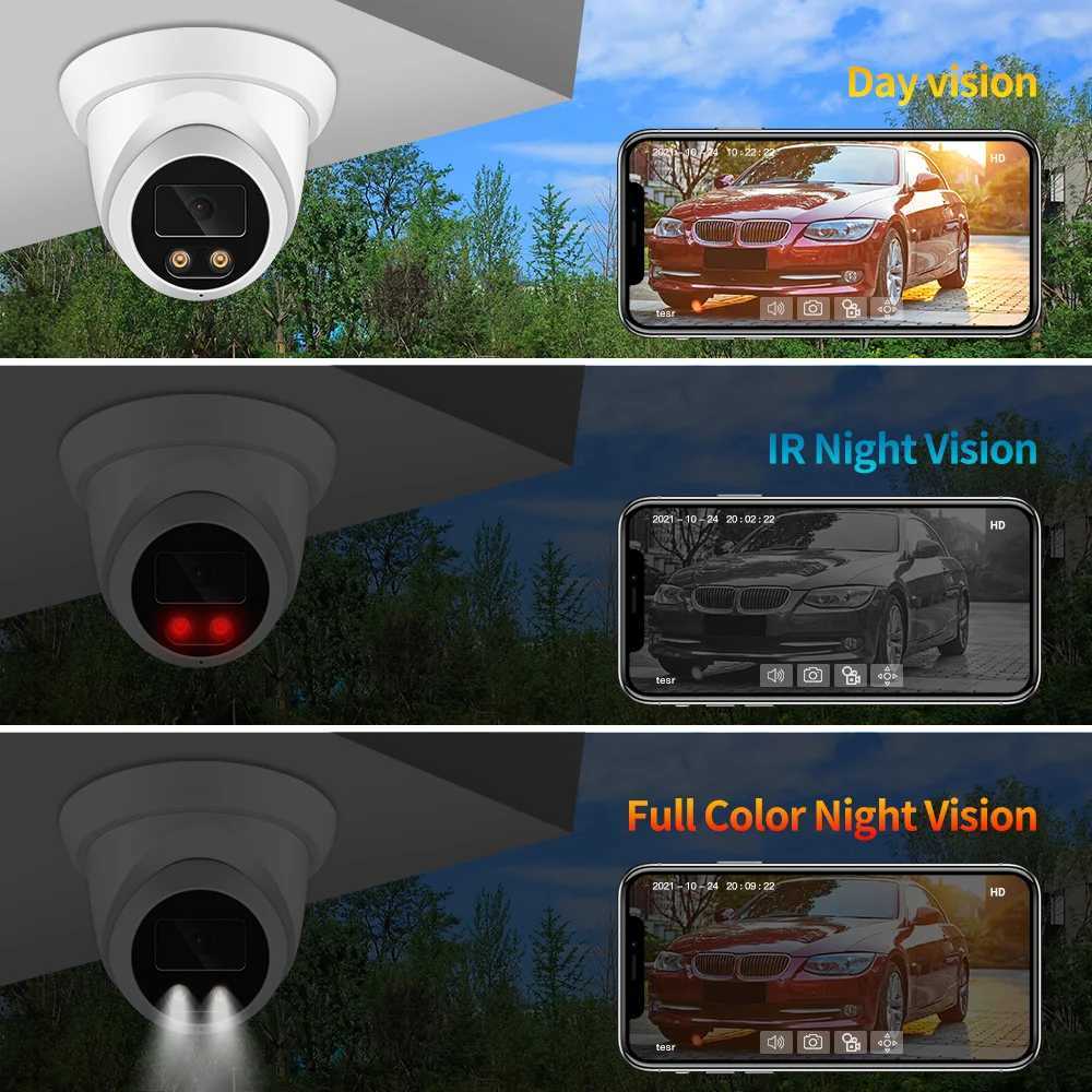 IP Cameras 8MP 4K IP Outdoor Camera ASECAM Face Detection Audio Dual Light H.265 CCTV Metal Dome Video Surveillance Camera RTSP d240510