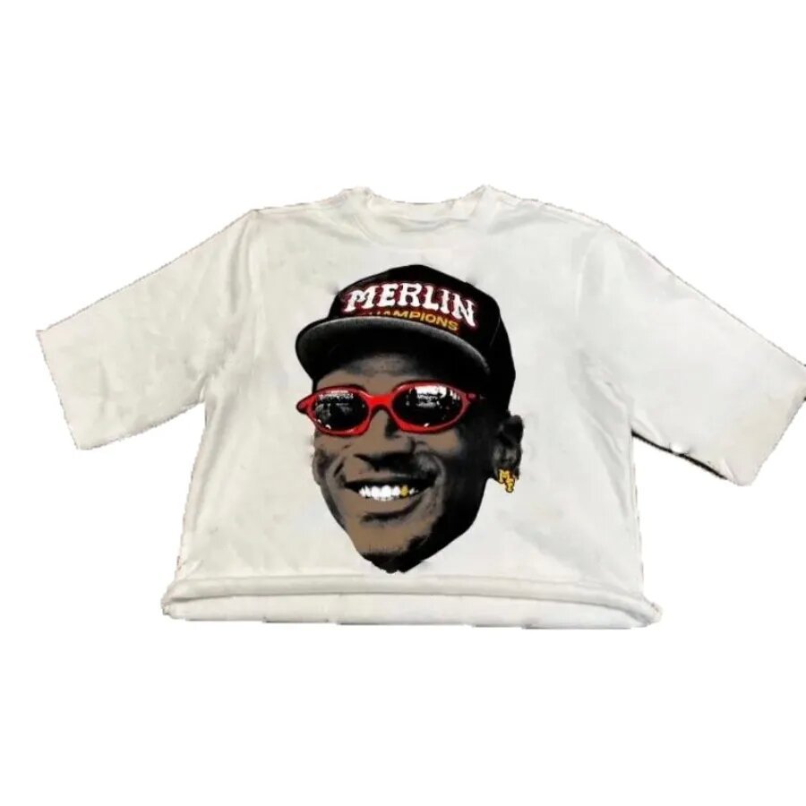 Men's T-shirt Graphic Printed Retro Y2K Cartoon Harajuku Style Cotton Shirts Shorts Sleeves Summer Streetwear Tops XJ260131
