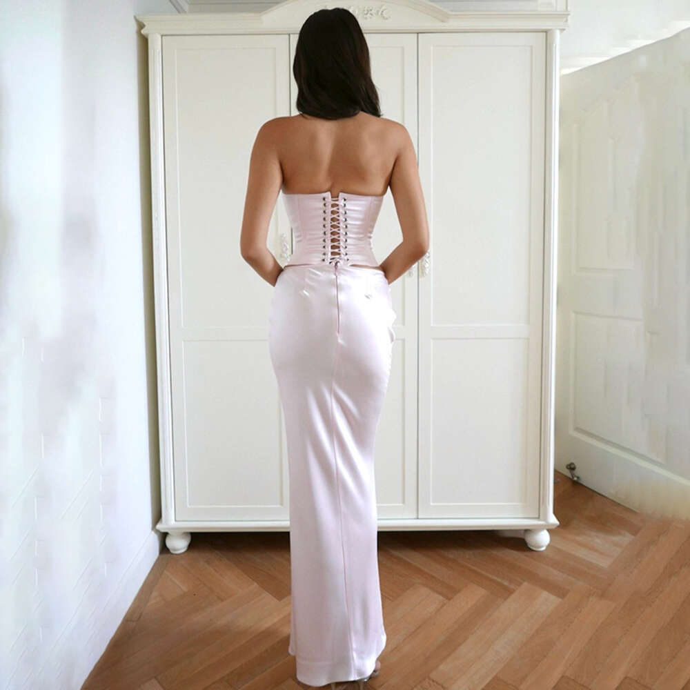 Summer 2024 Hot Selling New Fashionable and Sexy Versatile Wrapped Hip Long Satin Half Skirt F51031