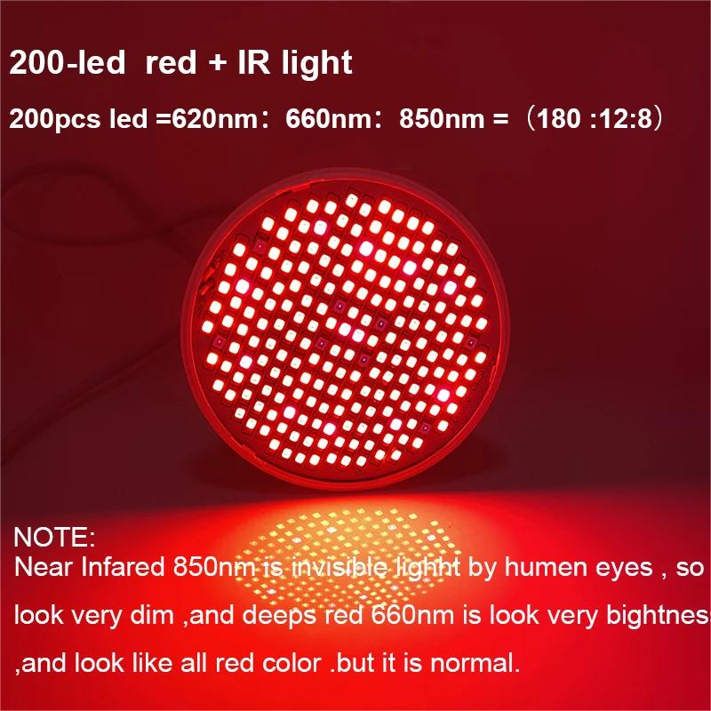 620nm 660nm 850nm Red led plant grow lamp Anti Aging Deep Light bulb IR Infrared Phototherap for Body Skin Pain D3.0