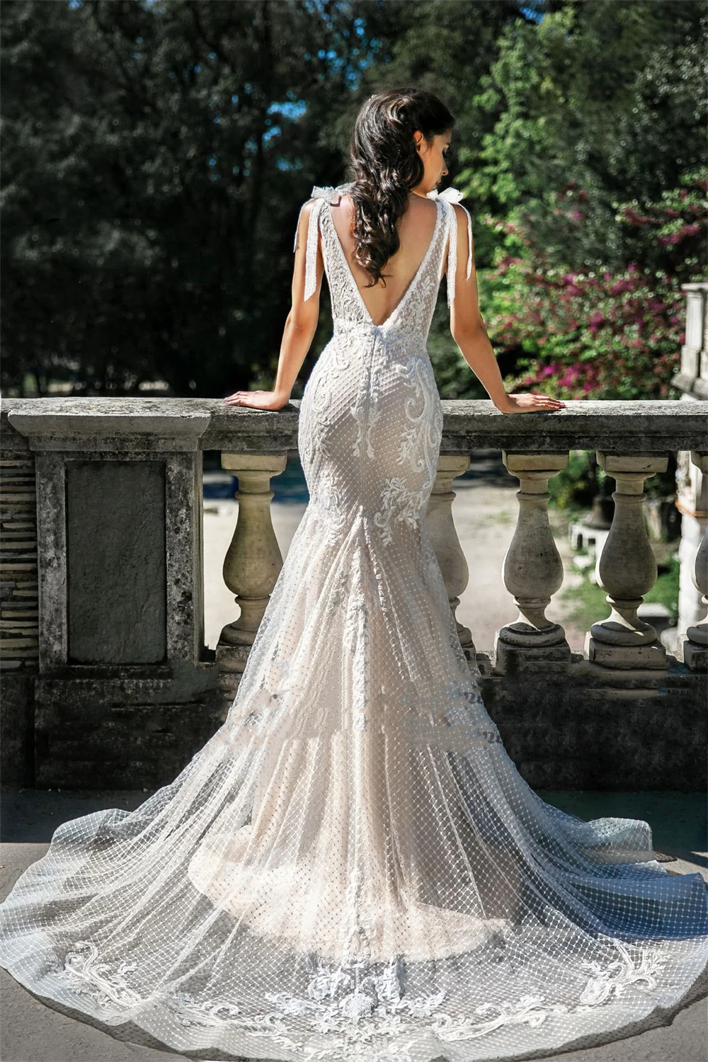 Charming Mermaid Wedding Dresses Lace Appliques Straps Sleeveless Backless Bridal Gowns Sexy Long Summer Boho Vestido De Novia 2024