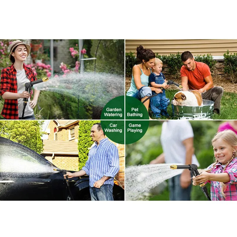 High Quality Flexible Expandable Garden Hose High Pressure Nozzle Spraye Washer Gun Car Wash Hose Expandable Garden Water Hose 240430