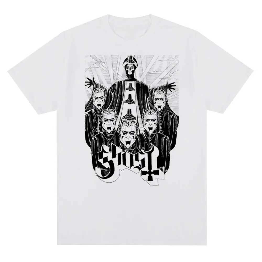 Women's T-Shirt New Ghost Rock Band Graphic Print T Shirt Men Women Fashion Casual Rock Strtwear Short Slve Plus Size T Shirt Unisex T240508