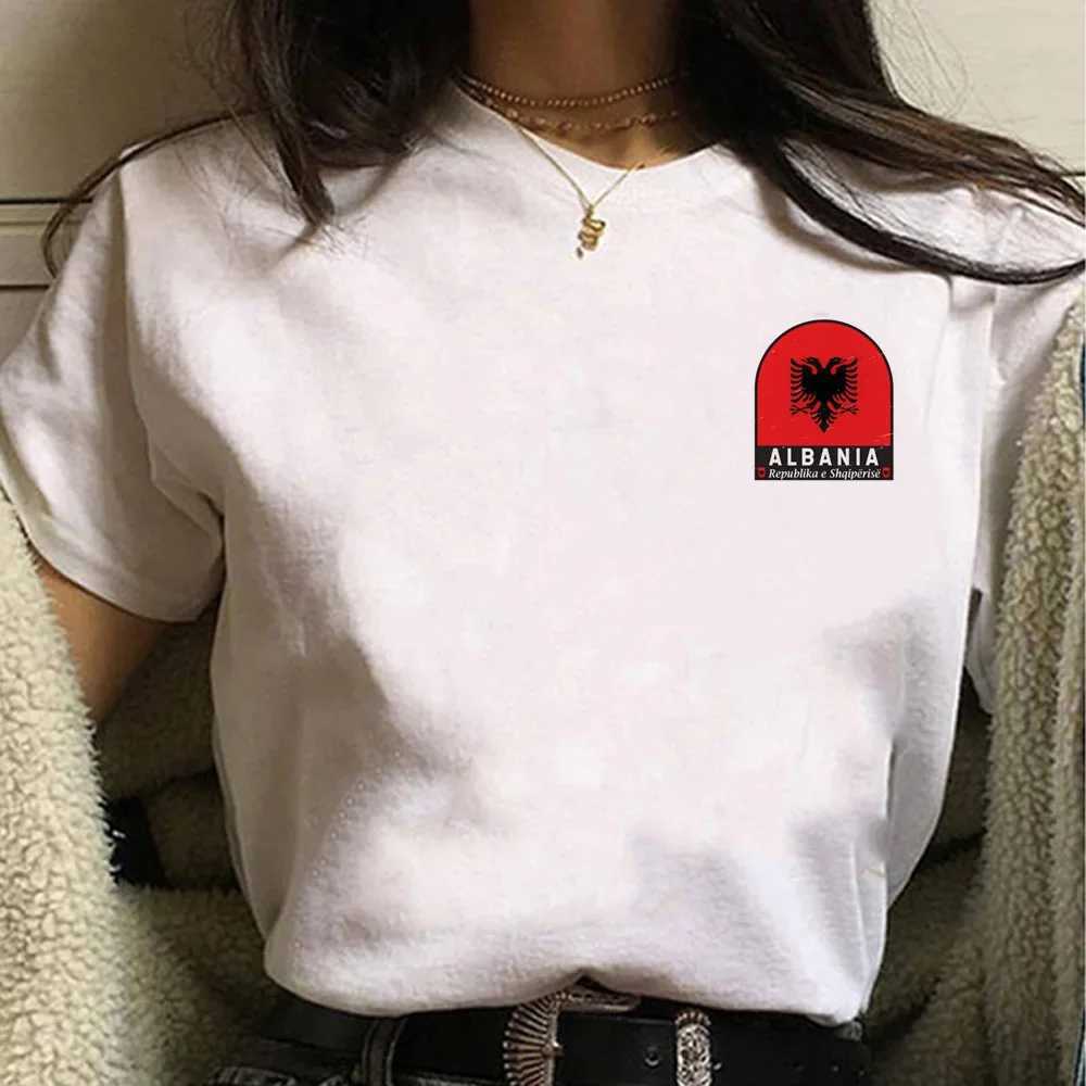 Women's T-Shirt Albania T Shirt Women Strtwear Anime Fashion Girl Strtwear Anime Womens Tops Harajuku Graphic Clothing Female Casual T Y240509