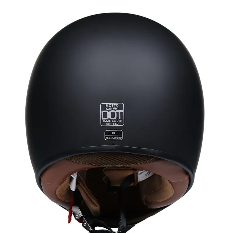 Thompson Motorcycle Helmet Full Face casco moto Vintage Chopper Retro capacete de motocicleta 240509