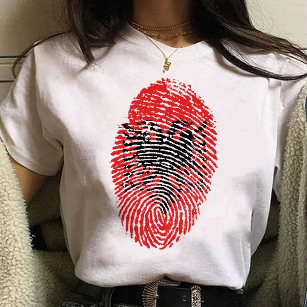 Women's T-Shirt Albania T Shirt Women Strtwear Anime Fashion Girl Strtwear Anime Womens Tops Harajuku Graphic Clothing Female Casual T Y240509