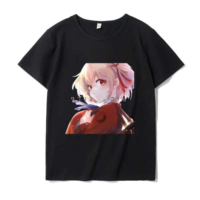 Women's T-Shirt TShirts Japanese Anime Cartoon T-shirt Summer Blouse Clothes Female Y2k Shirts Tops Apparel Kawaii Ts Lycoris Recoil Graphic Y240