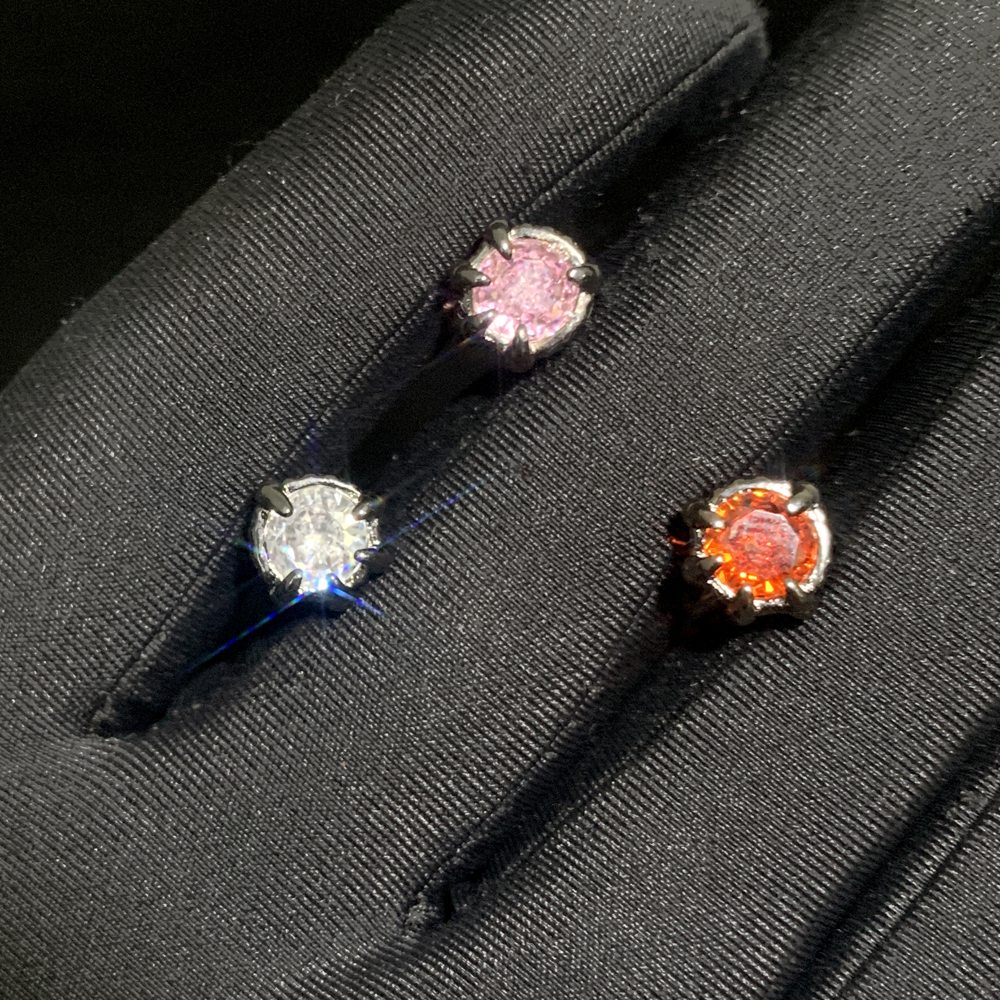 Hip Hop Magnetic Ear Clips: Non-Piercing Zircon Magnet Earrings for Women Men